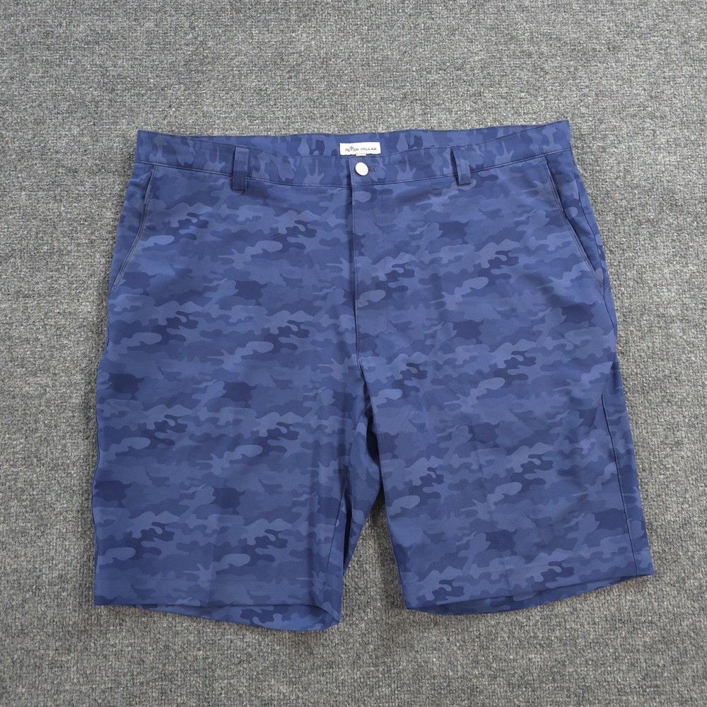 Peter Millar Shorts Mens 40 Blue Camo Shackleford Performance Chino Golf Casual